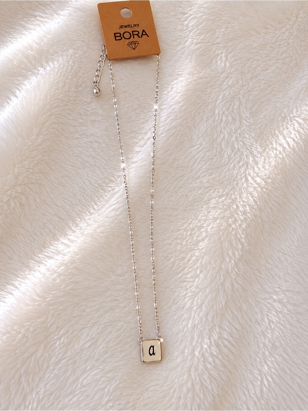 Silver Initial 'a' Necklace
